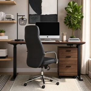 LEVER — 2-stage single motor electric desk 120 cm (top included) (75-59-31-97-D)