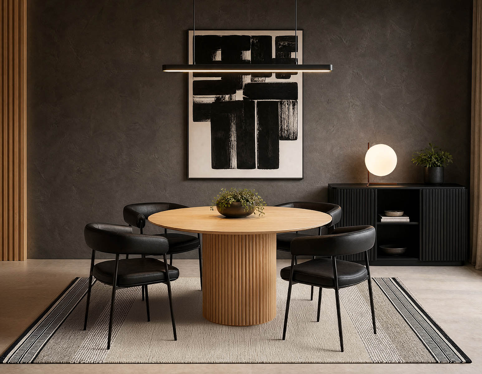 RHODES — Round dining table 135cm (54-09-35-42)