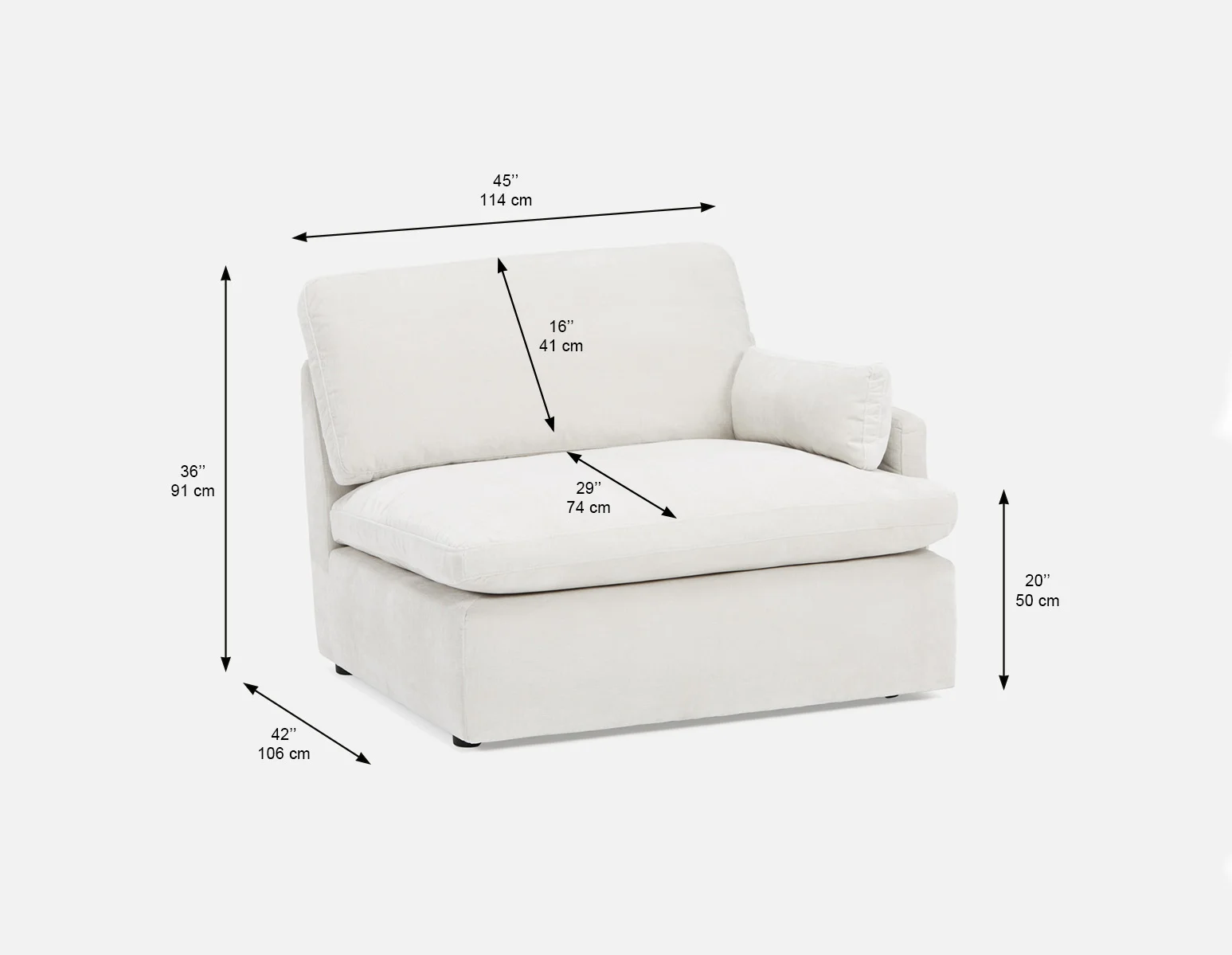 CHABLIS — Modular sofa right arm customize to fit your space (91-52-84-46) - Image 12