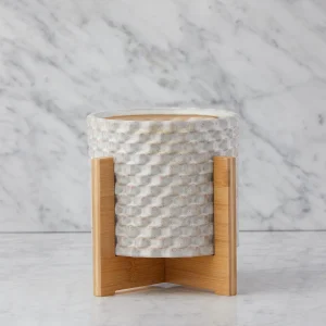 RHETT — Planter with bamboo stand 27 cm