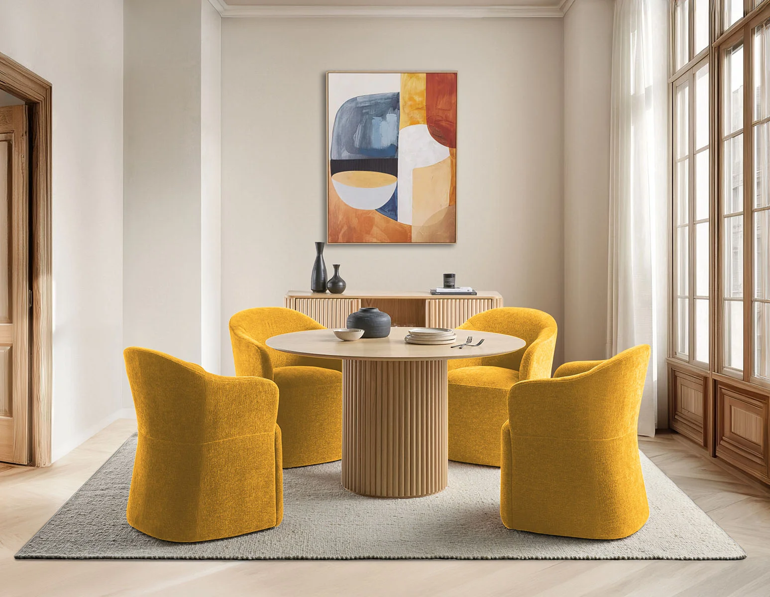 MAGNUS — Dining chair on casters