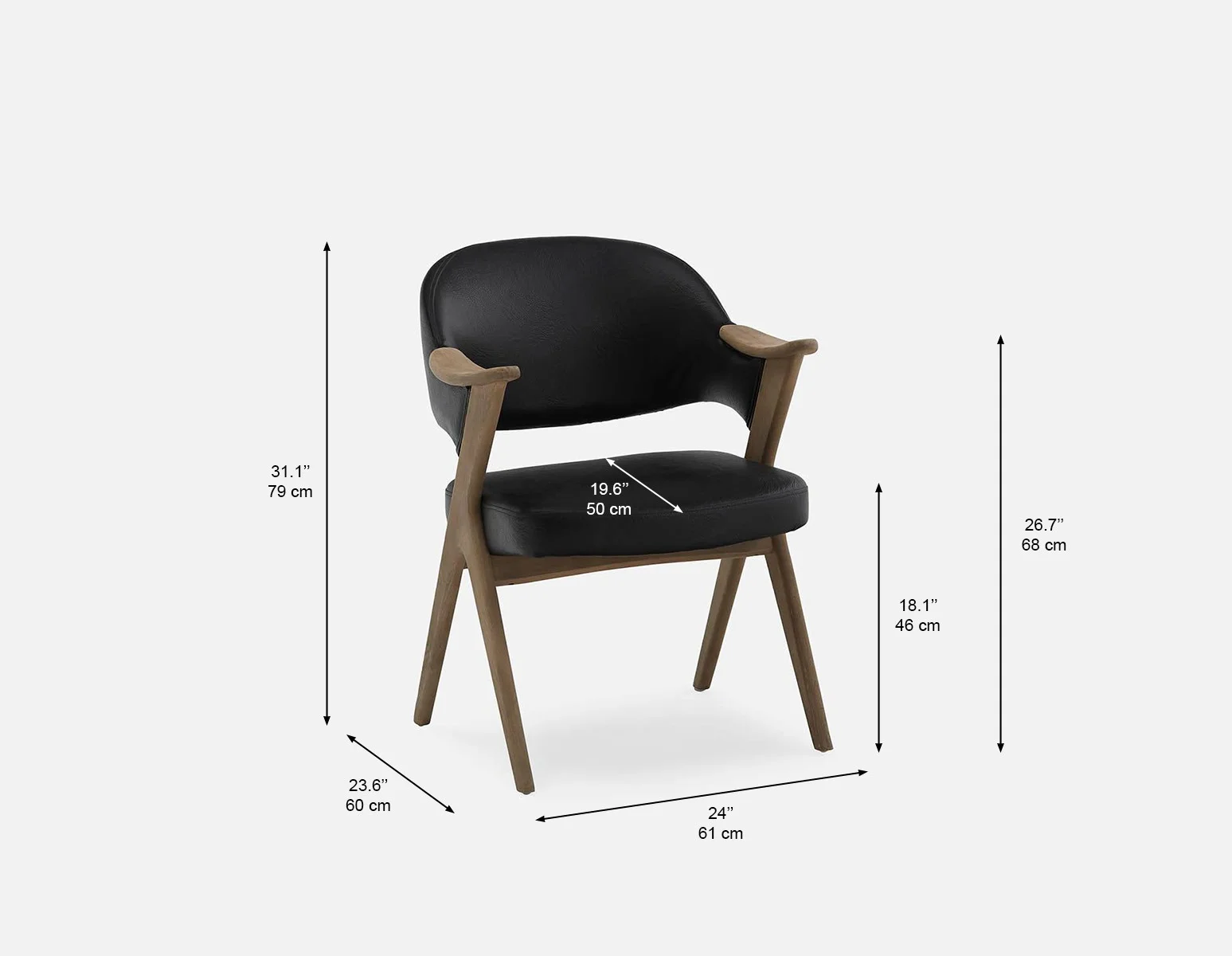 LORENA — Ash wood dining armchair (42-43-35-20) - Image 8