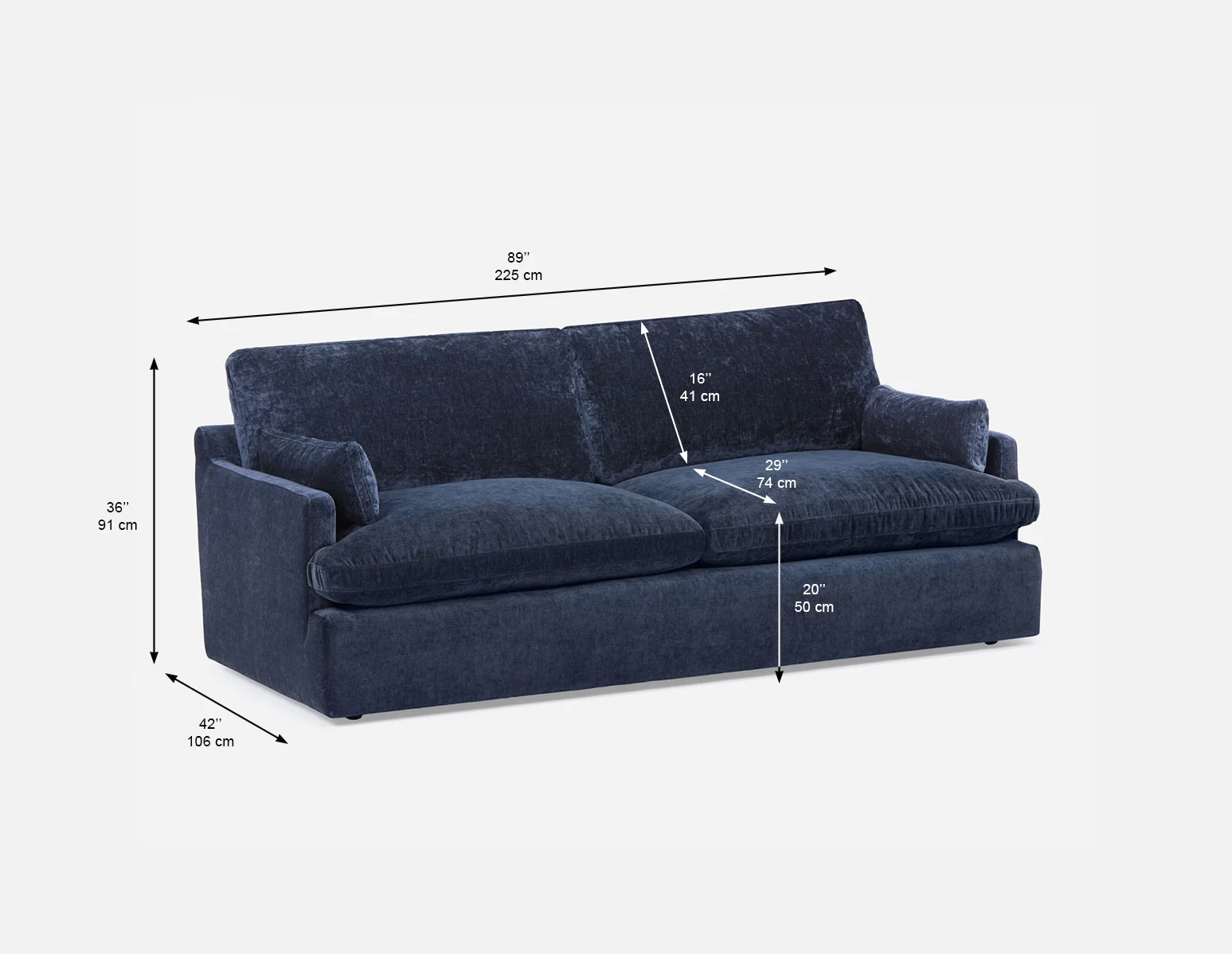 CHABLIS — Contemporary sofa 89" superior comfort (27-90-71-60) - Image 11
