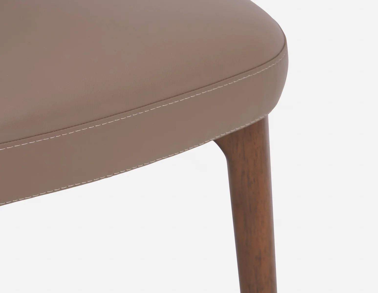 SEVILLE — 100% leather mid-century dining chair (48-33-04-93) - Image 4