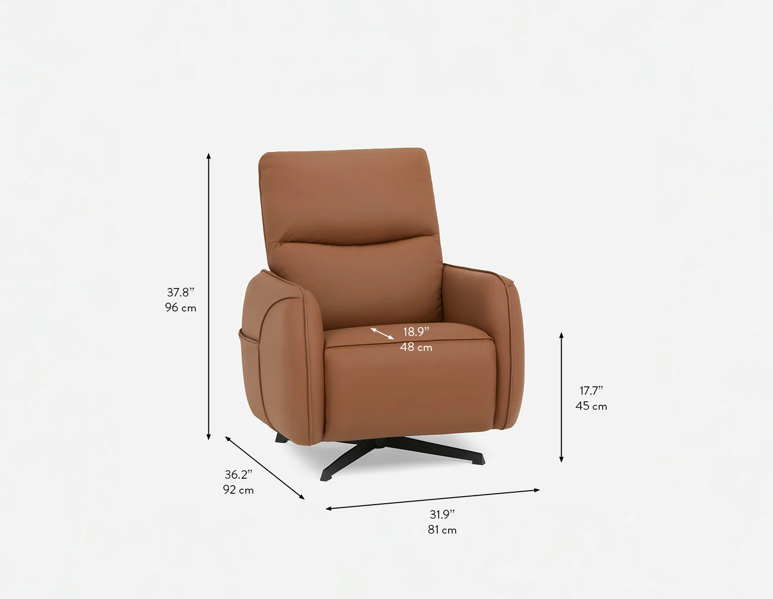 JASPER — Modern contemporary power-reclining armchair (75-81-07-49) - Image 14