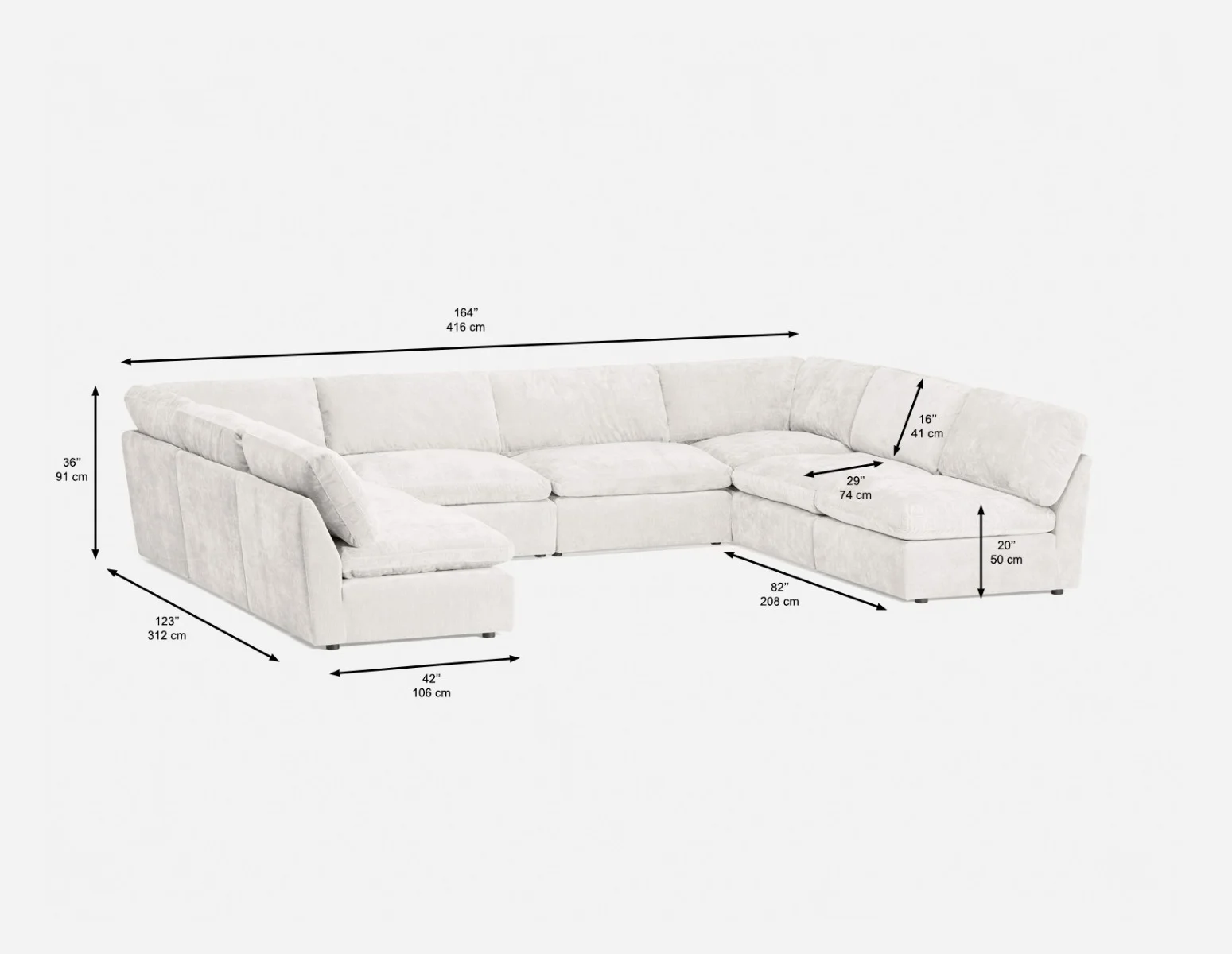CHABLIS — 8-pc modular interchangeable sofa (13-51-53-46) - Image 6