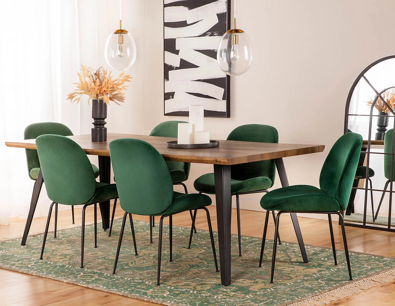 JUDITH — Contemporary velvet dining chair (03-39-96-70)