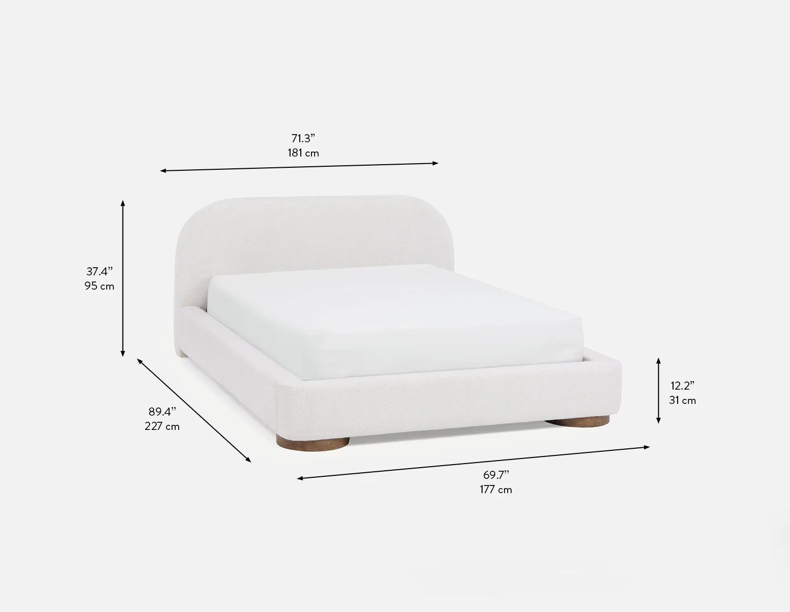 AURETTA — Modern contemporary upholstered queen size bed - Image 12