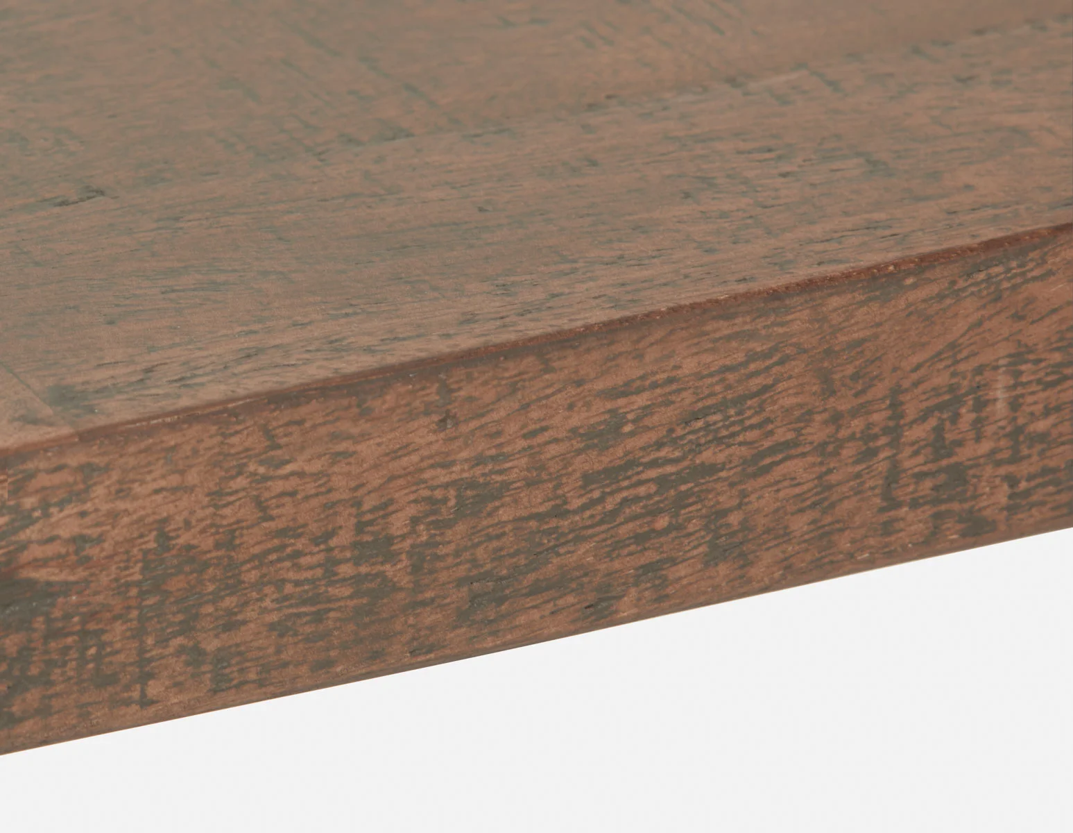 THESSALIA — Rustic farmhouse distressed solid mango wood dining table 150 cm (22-54-73-96) - Image 4
