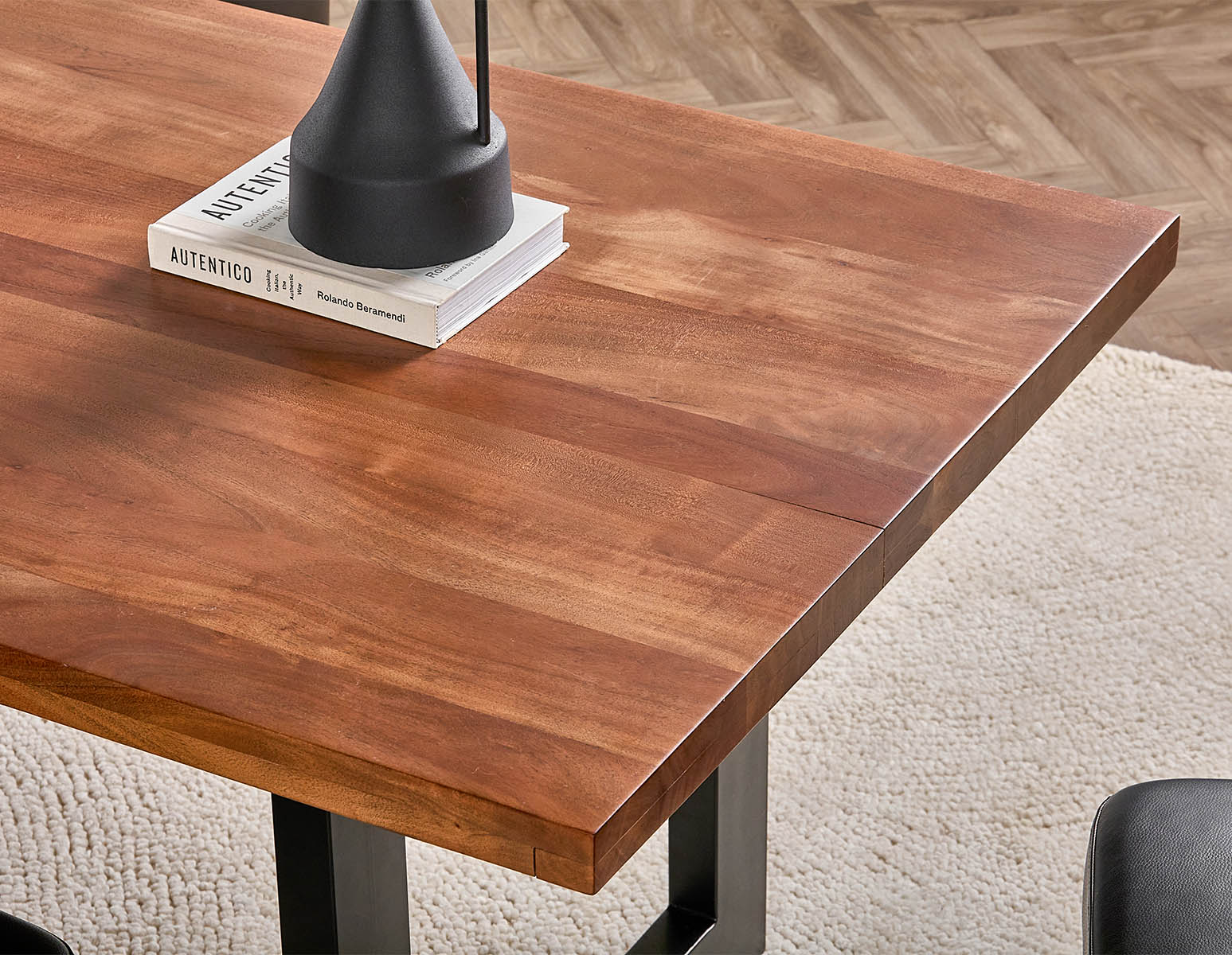 LYON — Acacia wood dining table 200 cm - Image 11