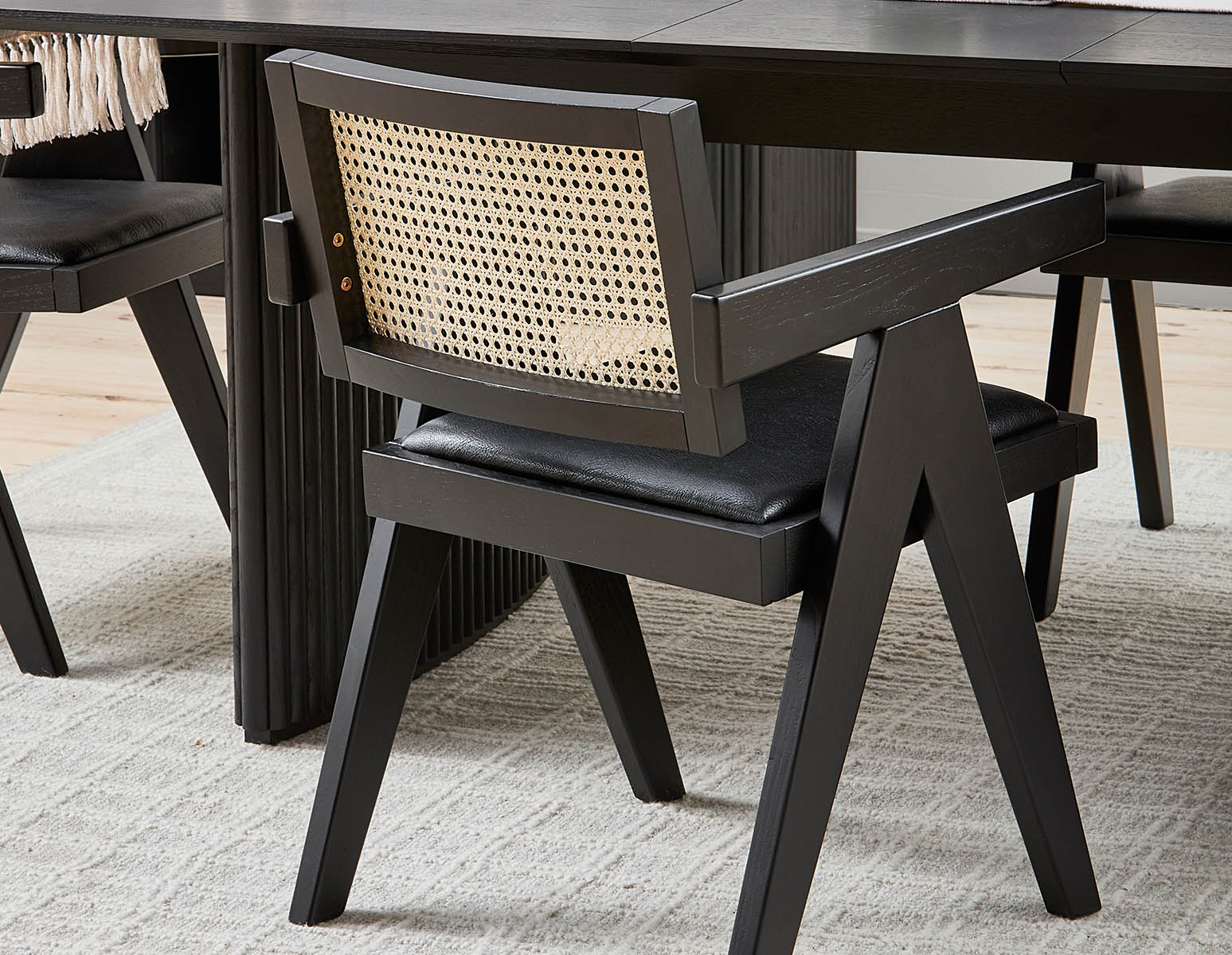 JOSS — Natural rattan dining armchair (43-58-72-20) - Image 13