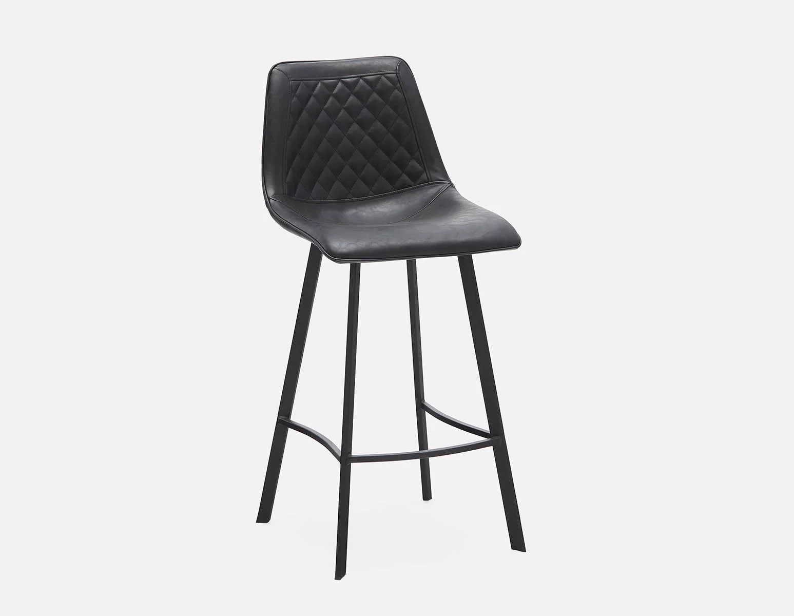 MALI — Mid-century modern bar stool with backrest 76 cm (55-54-87-20)