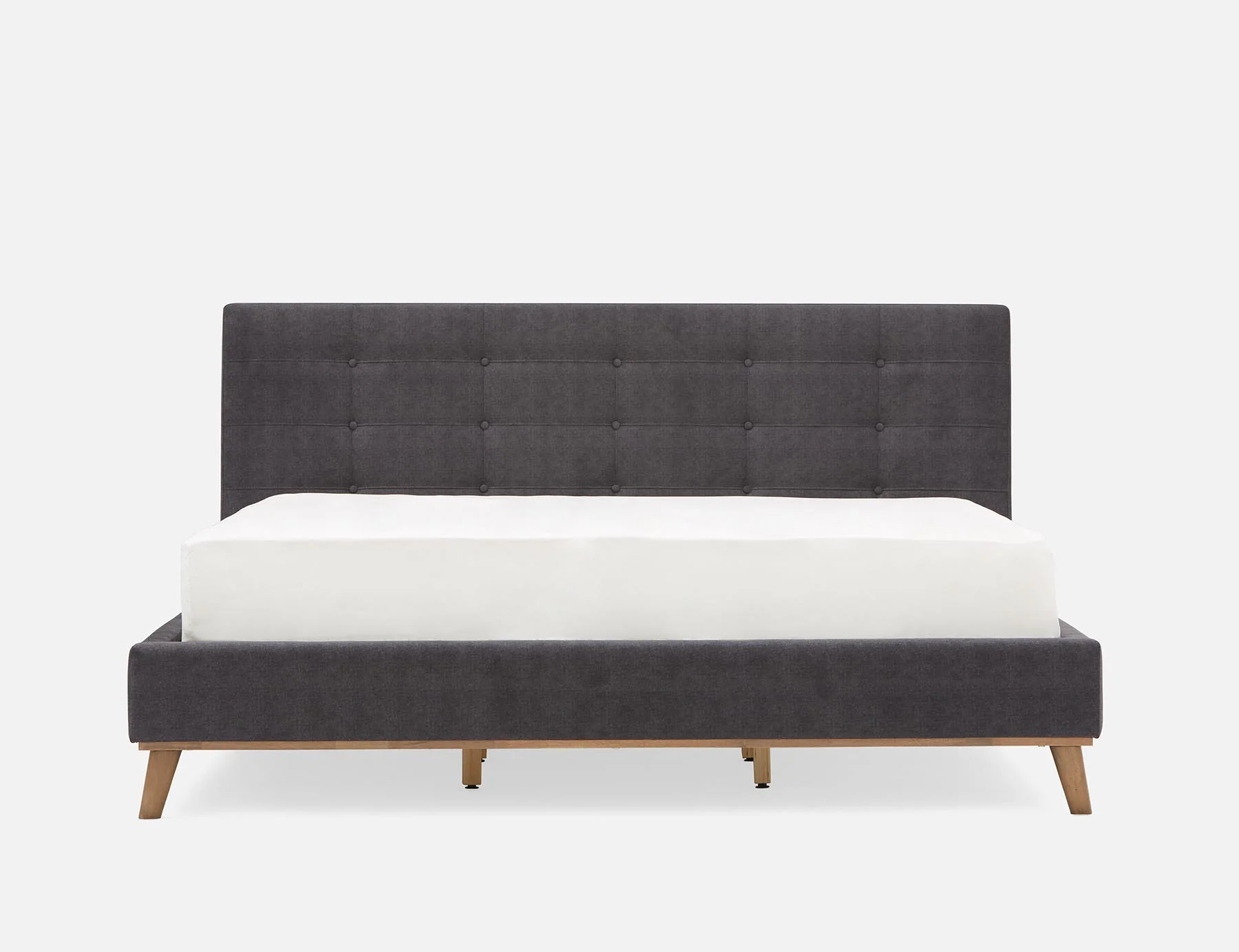 CARME — Mid-century modern tufted upholstered king size bed (98-53-18-33-D) - Image 6