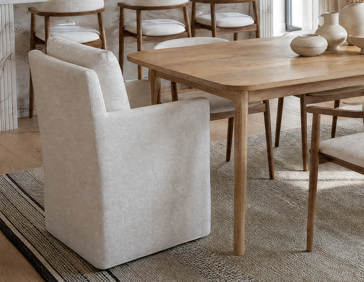 OSTIA — Dining chair on casters (95-01-30-95) - Image 10