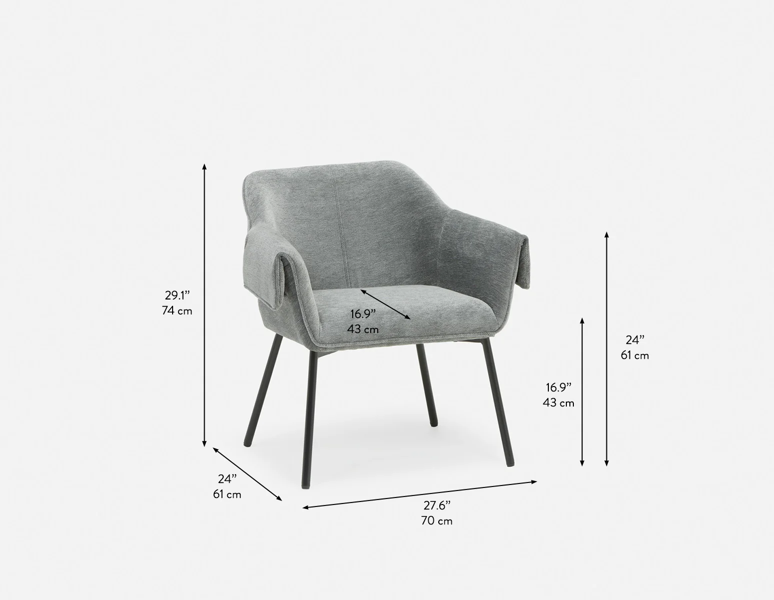 RALPH — Mid-century upholstered dining armchair - Image 11