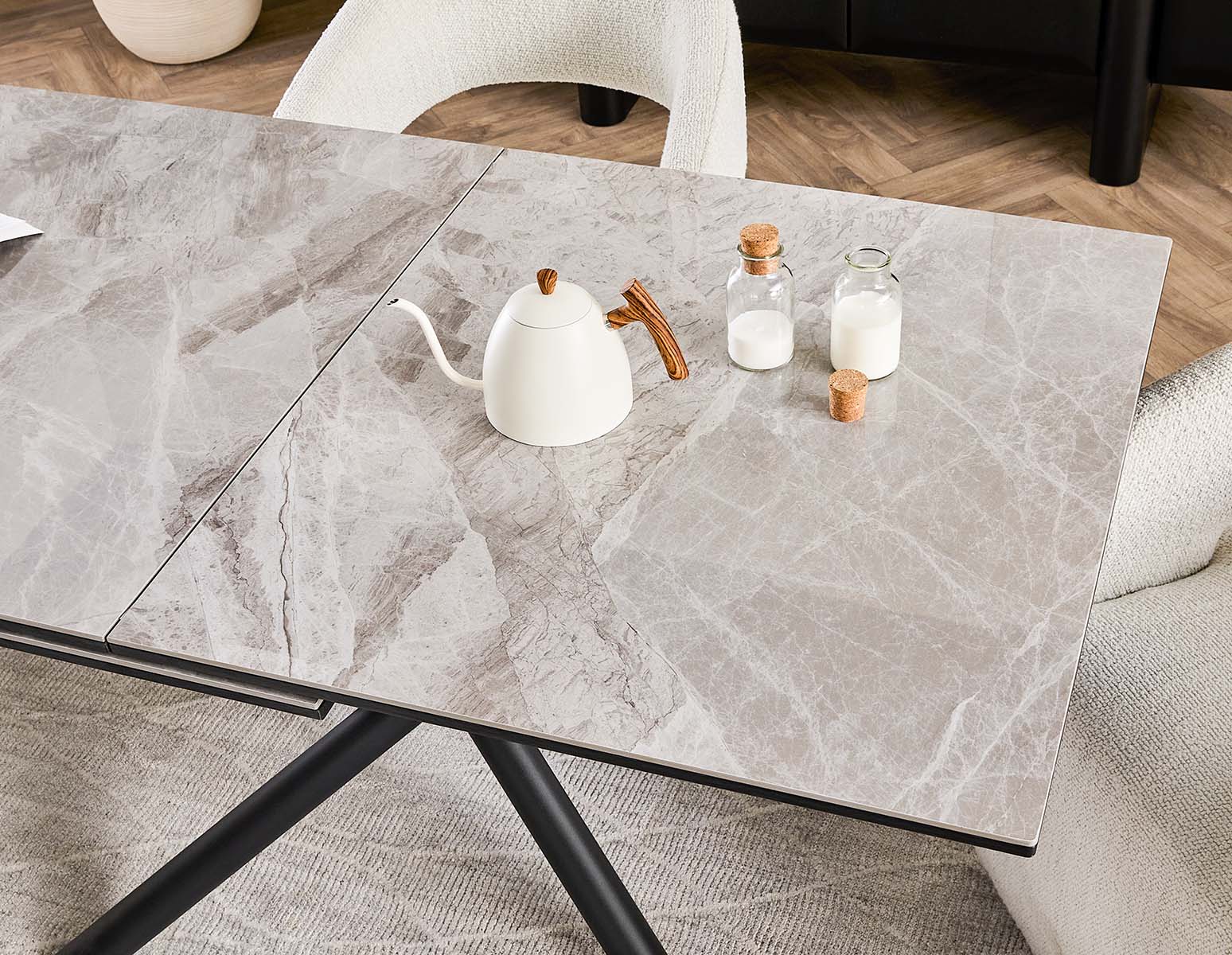 TUVA — Modern contemporary extendable ceramic dining table 160cm-200cm - Image 14