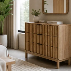 RIONA — Japandi style 3-drawer dresser (96-41-72-42-D)
