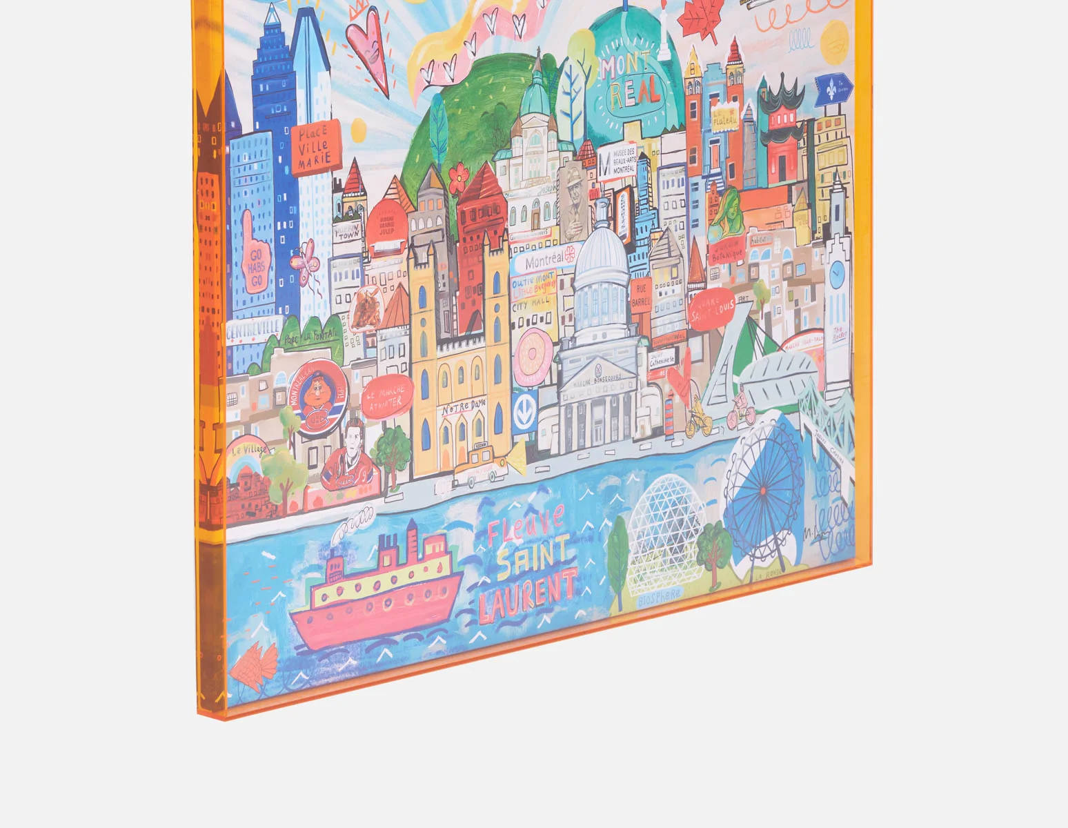 CITY YUL — Acrylic shadow box art 85 x 110 cm - Image 5