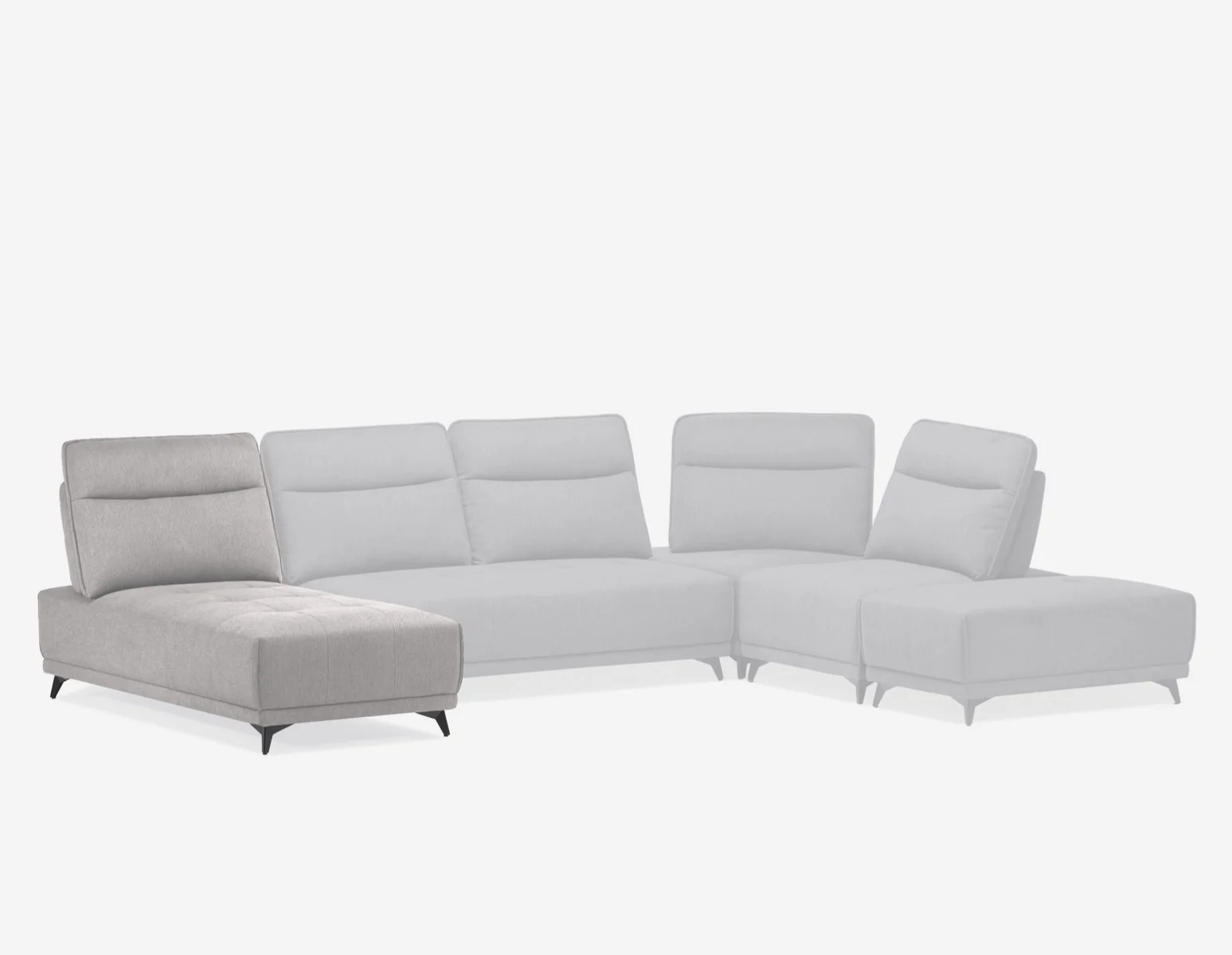 SIMON — Modern contemporary lounger with adjustable backrest (60-33-51-62) - Image 2