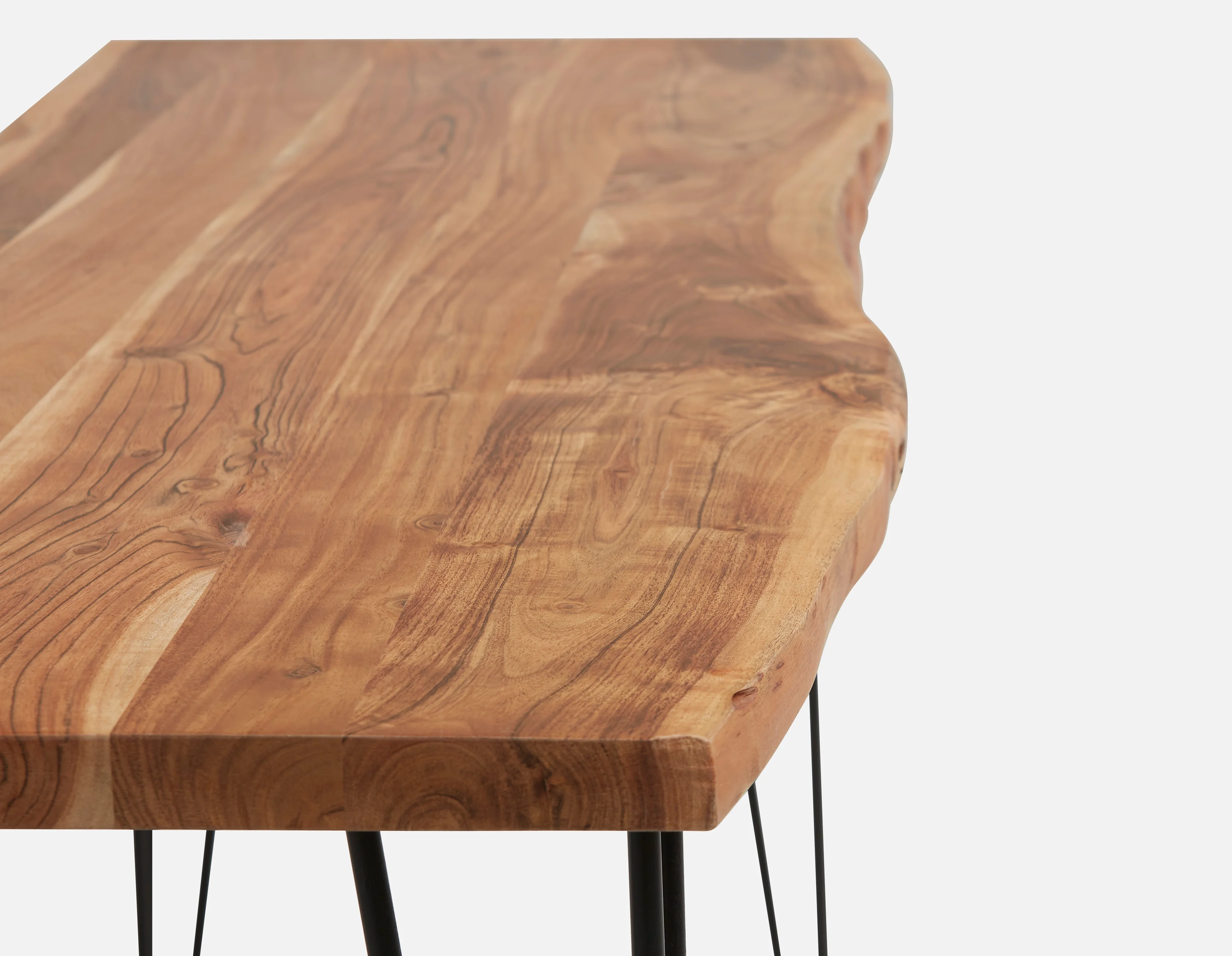 RENO — Solid acacia wood bar table 160cm - Image 3