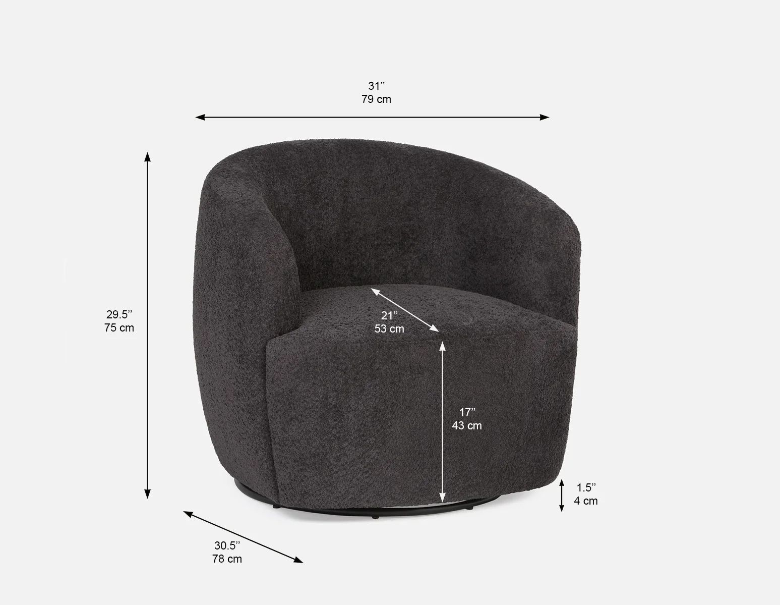 JANELLE — Swivel armchair (12-62-65-20) - Image 11