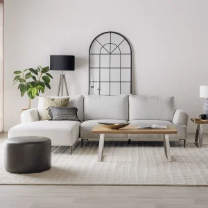 VICTOR — Contemporary left-facing sectional sofa (54-28-40-95)