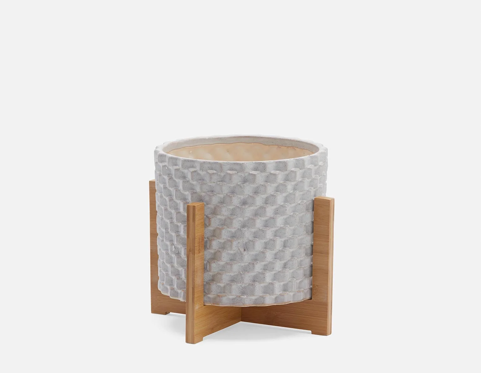 RHETT — Planter with bamboo stand 27 cm - Image 3