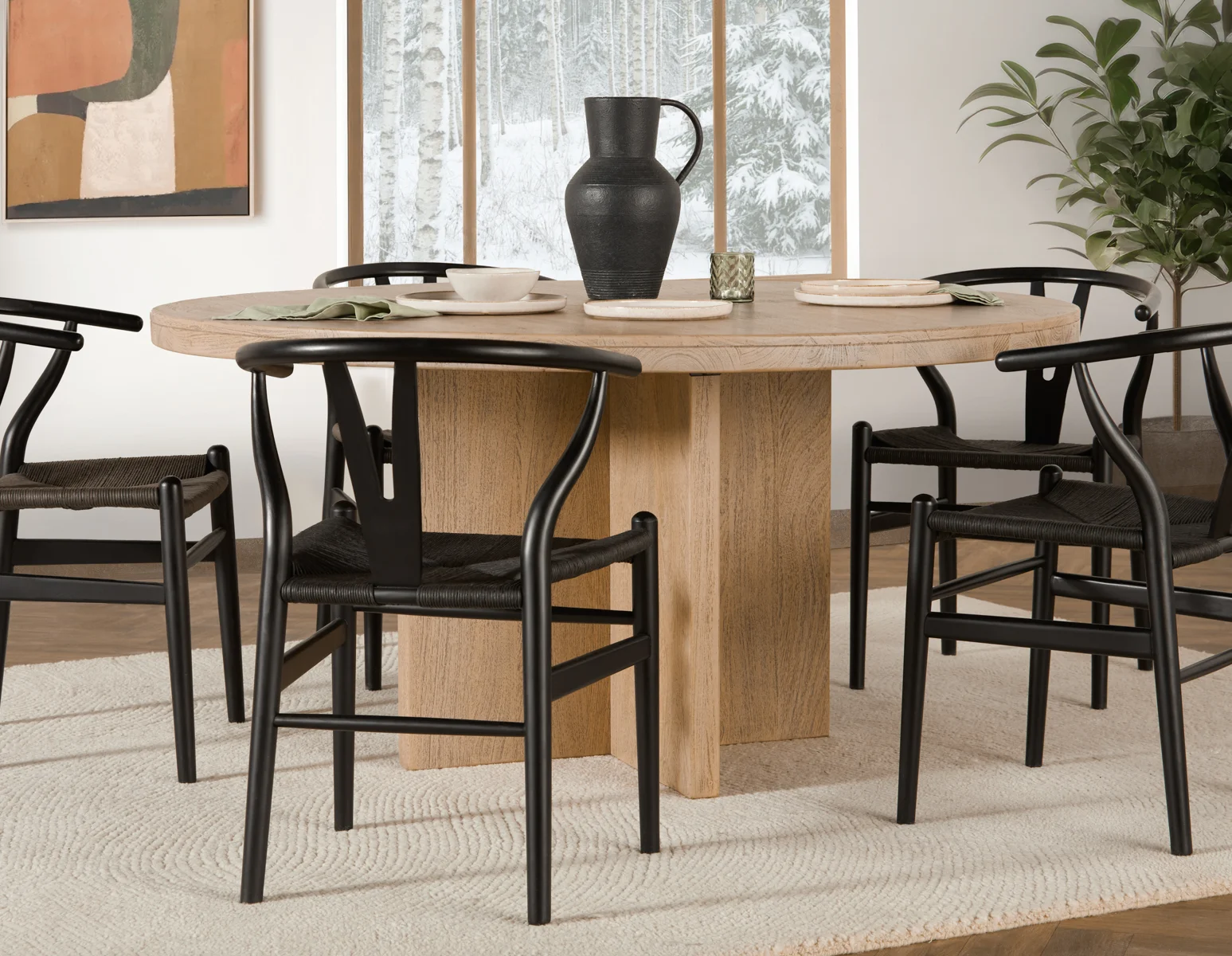 MISTRA — Recycled timber dining table 150 cm (76-85-84-42) - Image 7