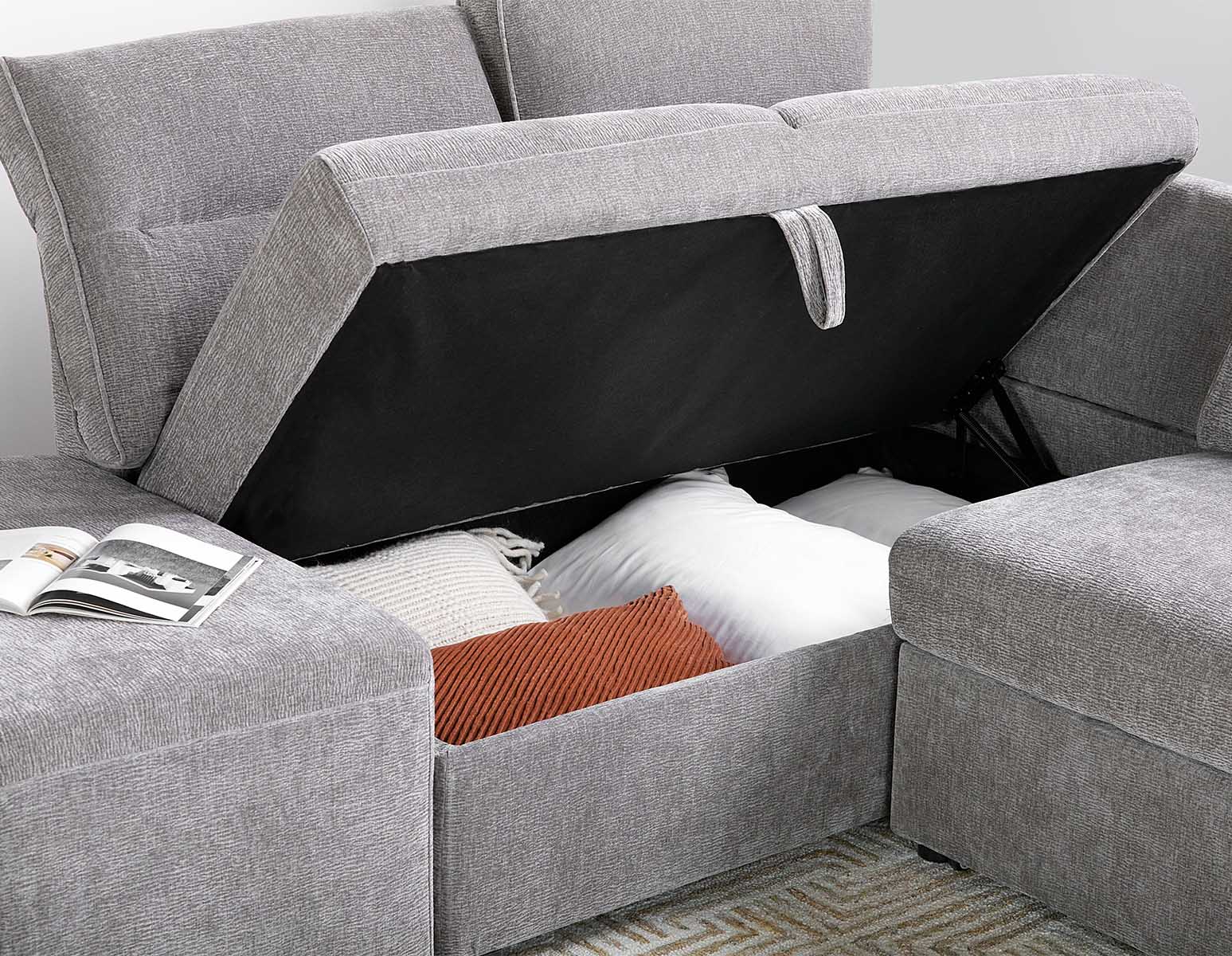 MINNESOTA — Left-facing sectional sofa-bed with storage (12-24-39-30) - Image 17