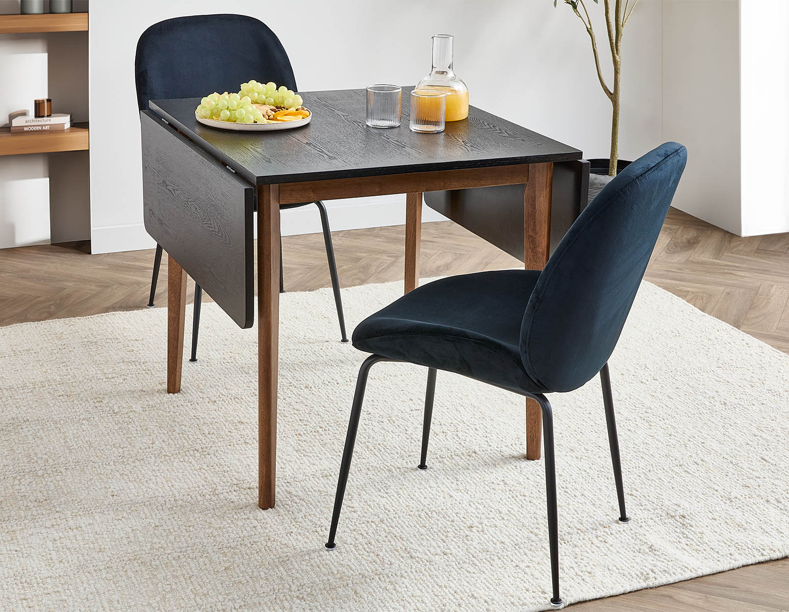 FINA — Modern contemporary dining table with 2 drop leaf extension 74cm to 134cm - Image 12