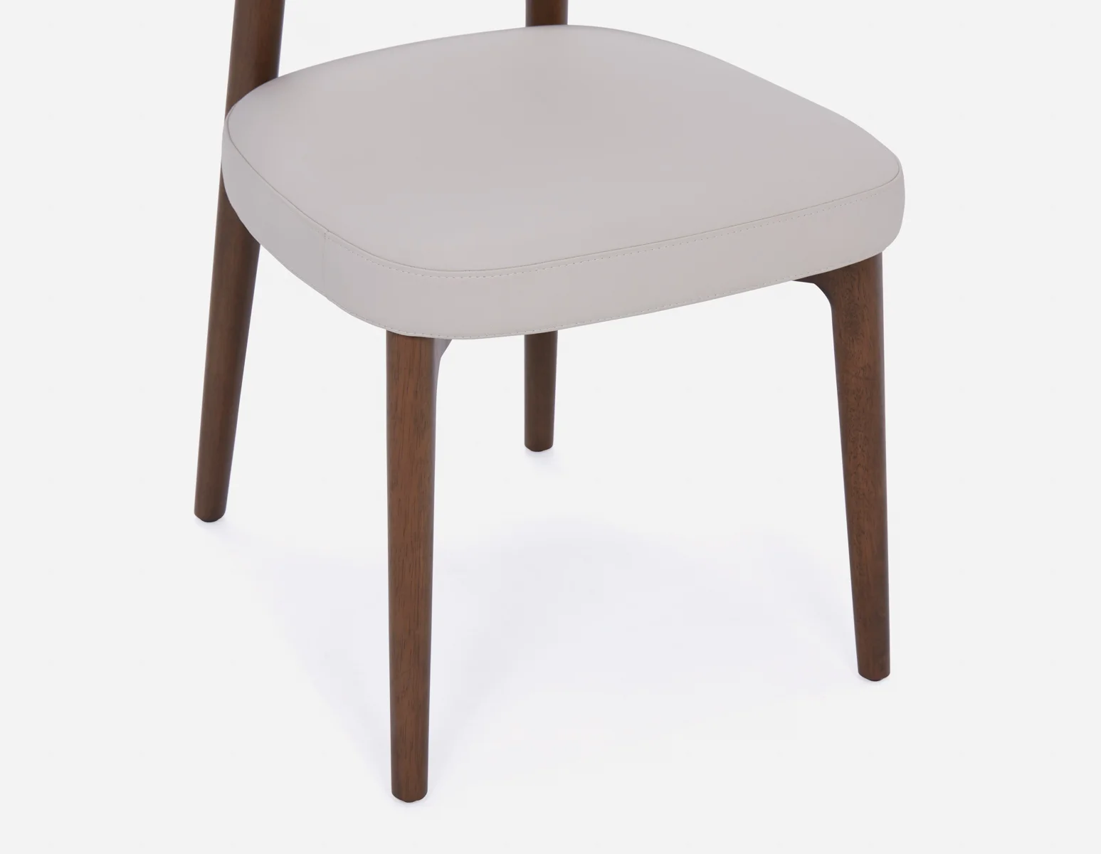 SEVILLE — 100% leather mid-century dining chair (48-33-04-34) - Image 8