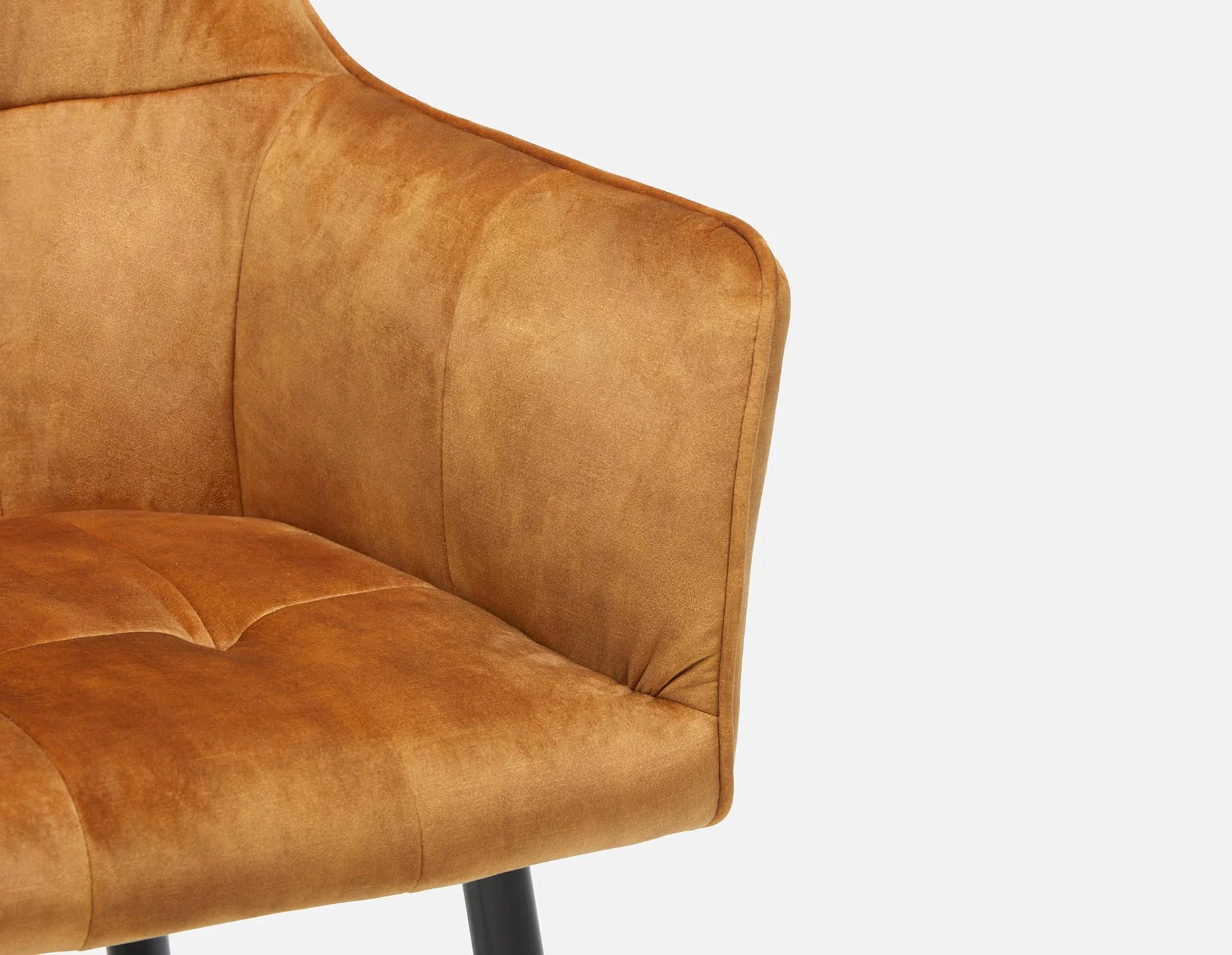 OCTAVE — Velvet dining armchair - Image 5