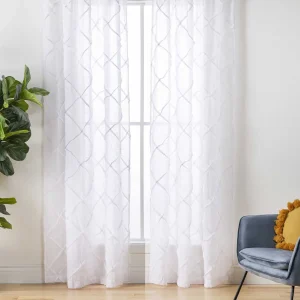 HAWTHORNE — Set of 2 sheer curtain panels (95-89-91-10)