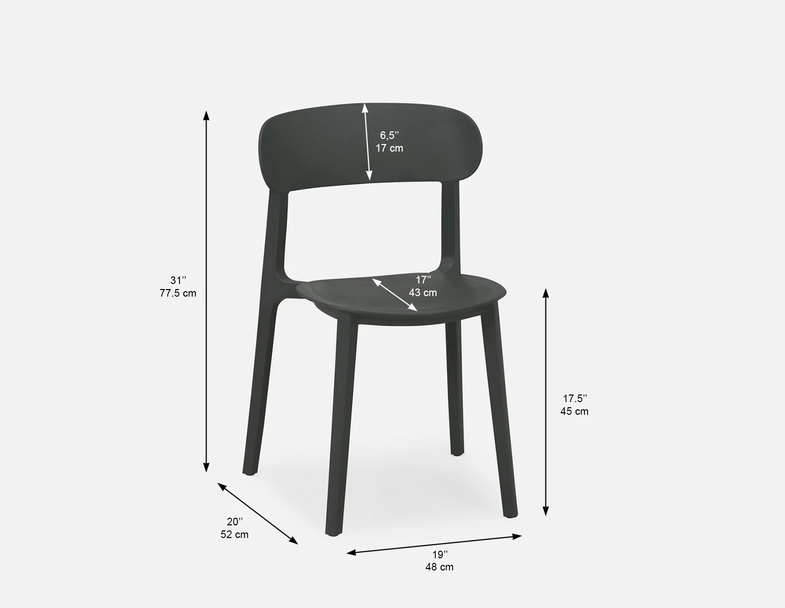 ATLANTA — Indoor/outdoor dining chair (65-65-88-20) - Image 8