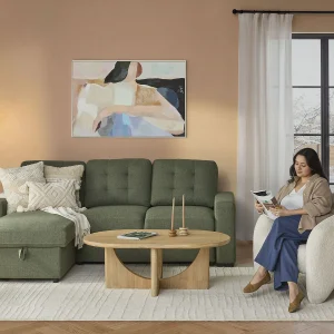 MARNIE — Contemporary interchangeable sectional sofa-bed with storage (73-29-20-18)