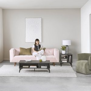LORETTA — Mid-century modern velvet 3-seater sofa (18-76-63-68)