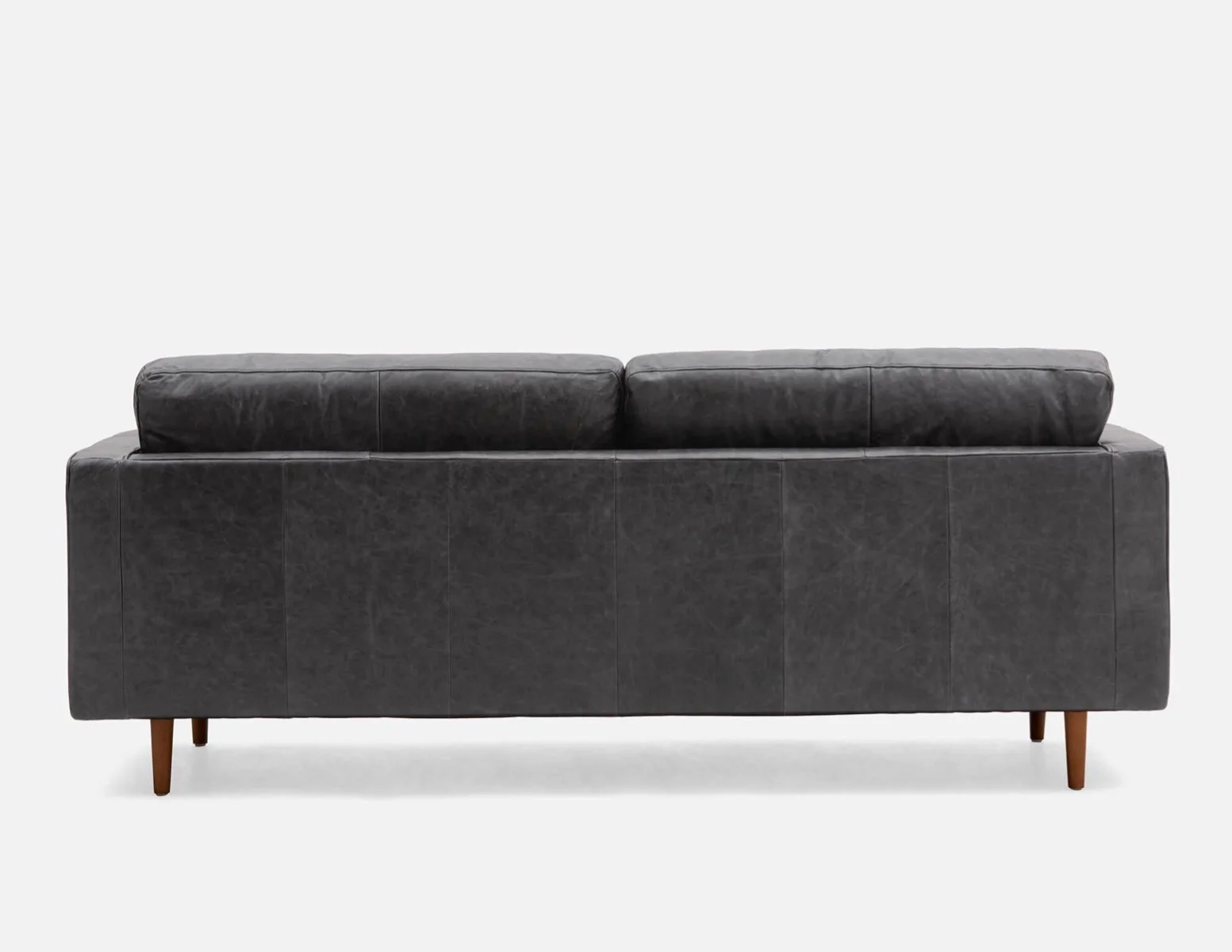 KINSEY — Mid-century modern 100% leather 3-seater sofa (94-25-26-20) - Image 5