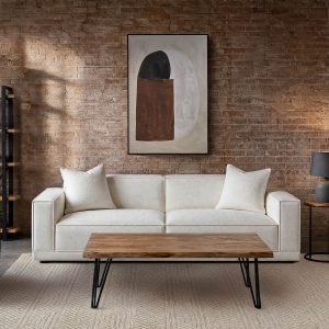 HILLARY — Modern low back 96" luxury sofa (64-85-93-10)