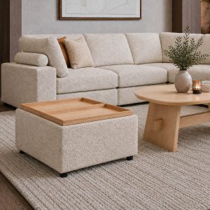 OLISA — Contemporary coffee table ottoman (70-56-70-95)