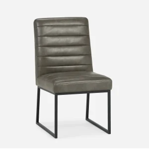 BARI — Synthetic leather dining chair (33-76-82-30)