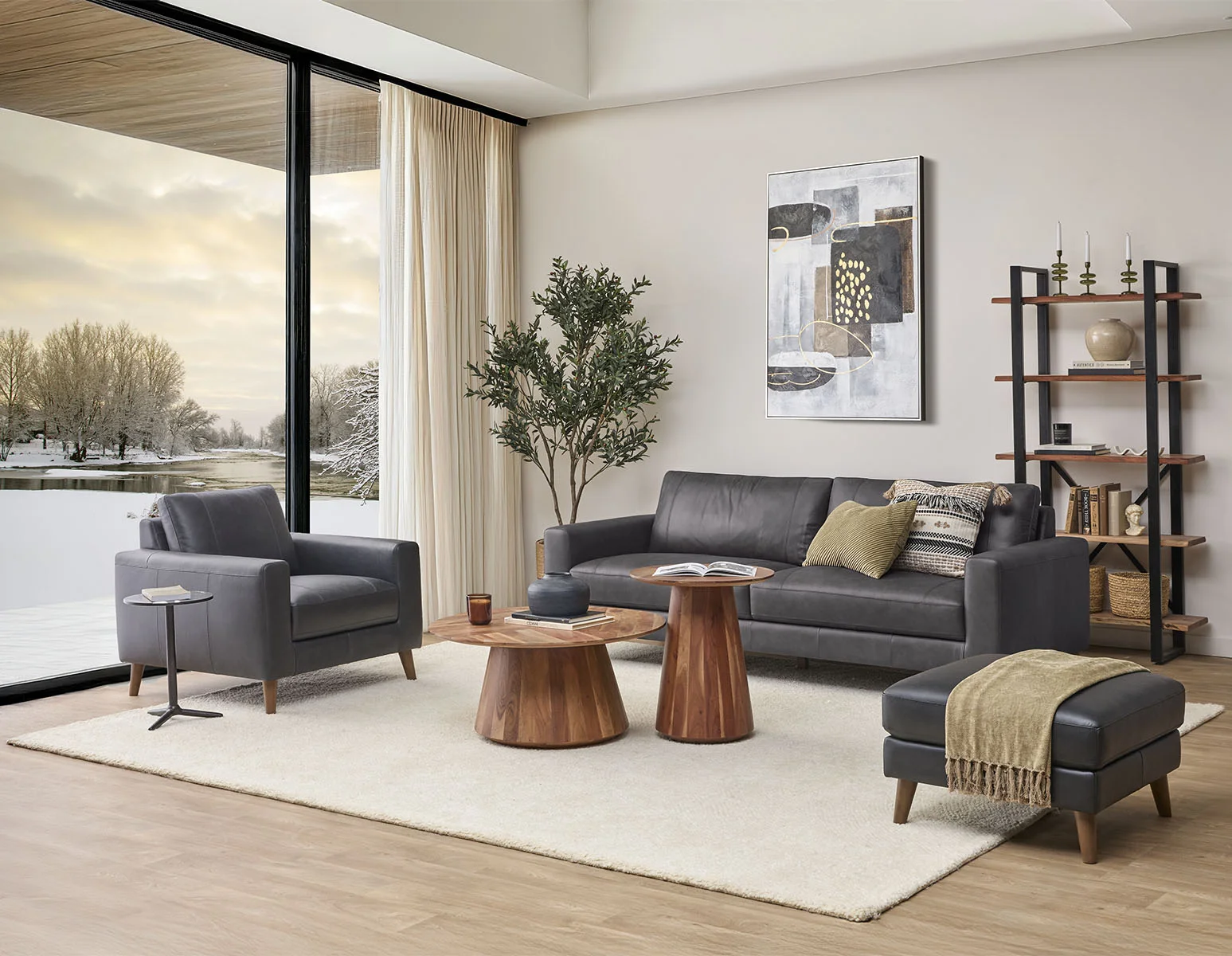 AMARI — 100% leather classic 3-seater sofa (30-26-64-20) - Image 12