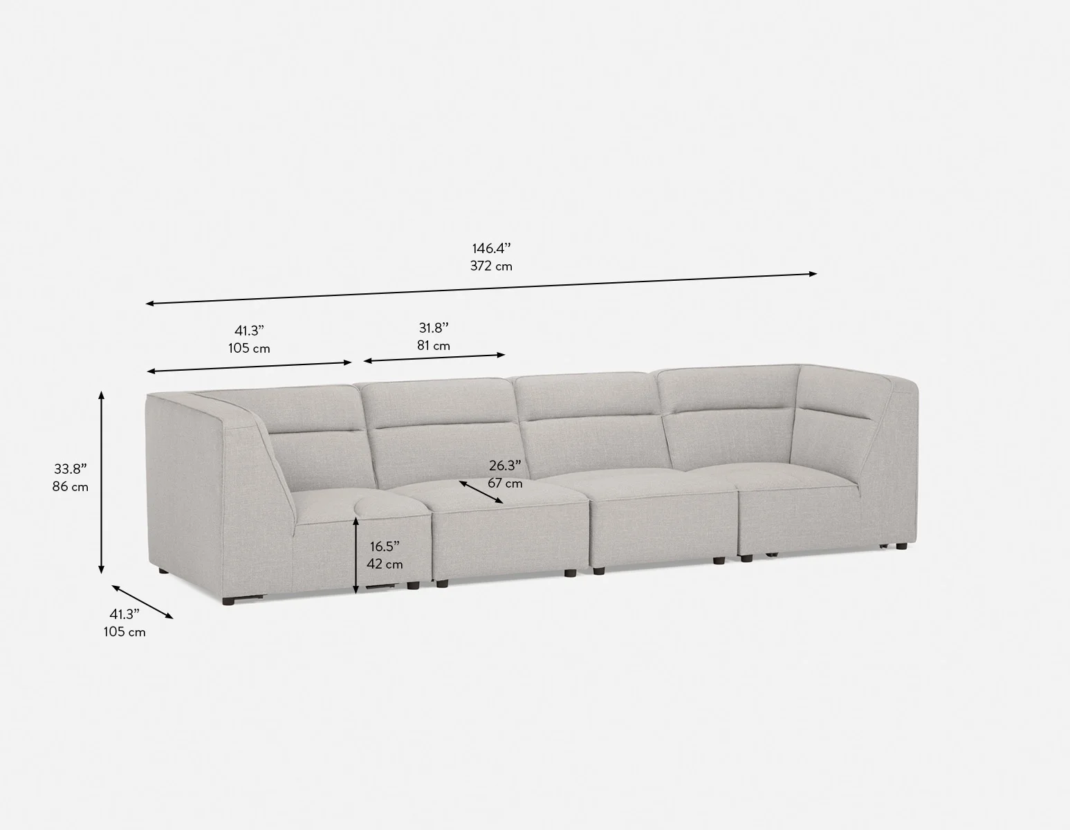 REVAN — Modern modular sofa customize to fit your space (40-88-06-30) - Image 6
