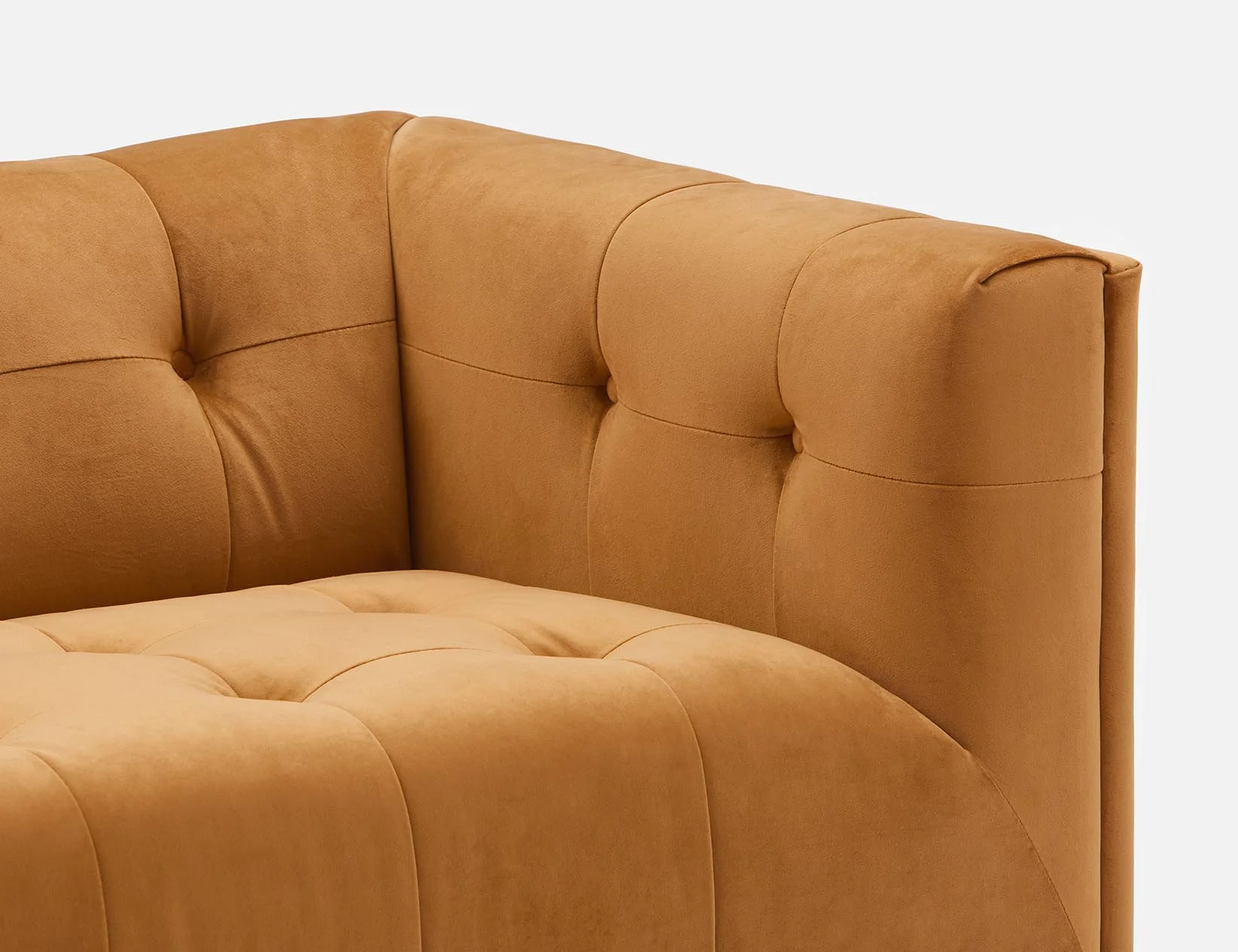 LORETTA — Mid-century modern velvet 3-seater sofa (18-76-63-96) - Image 4