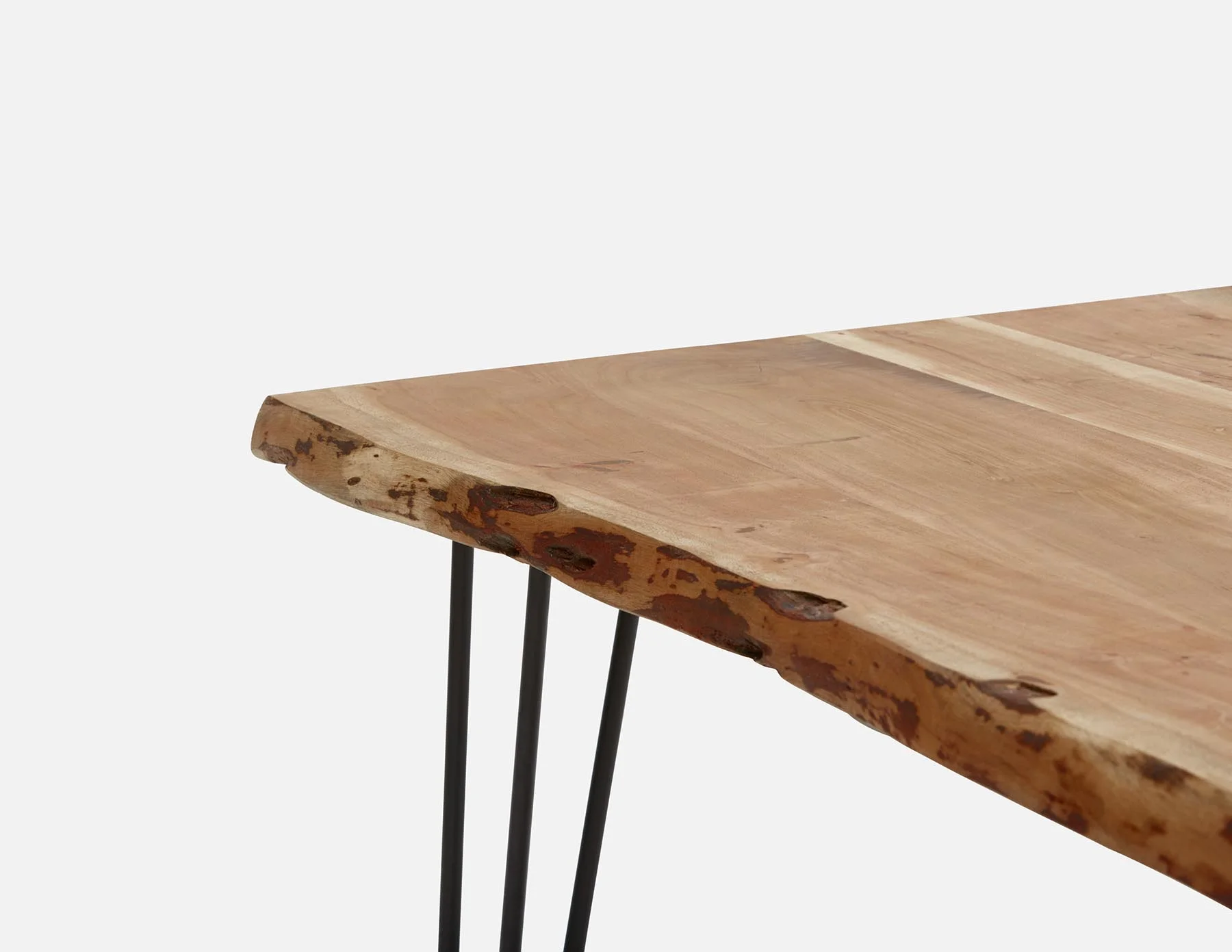 RENO — Solid acacia wood dining table 140 cm - Image 5