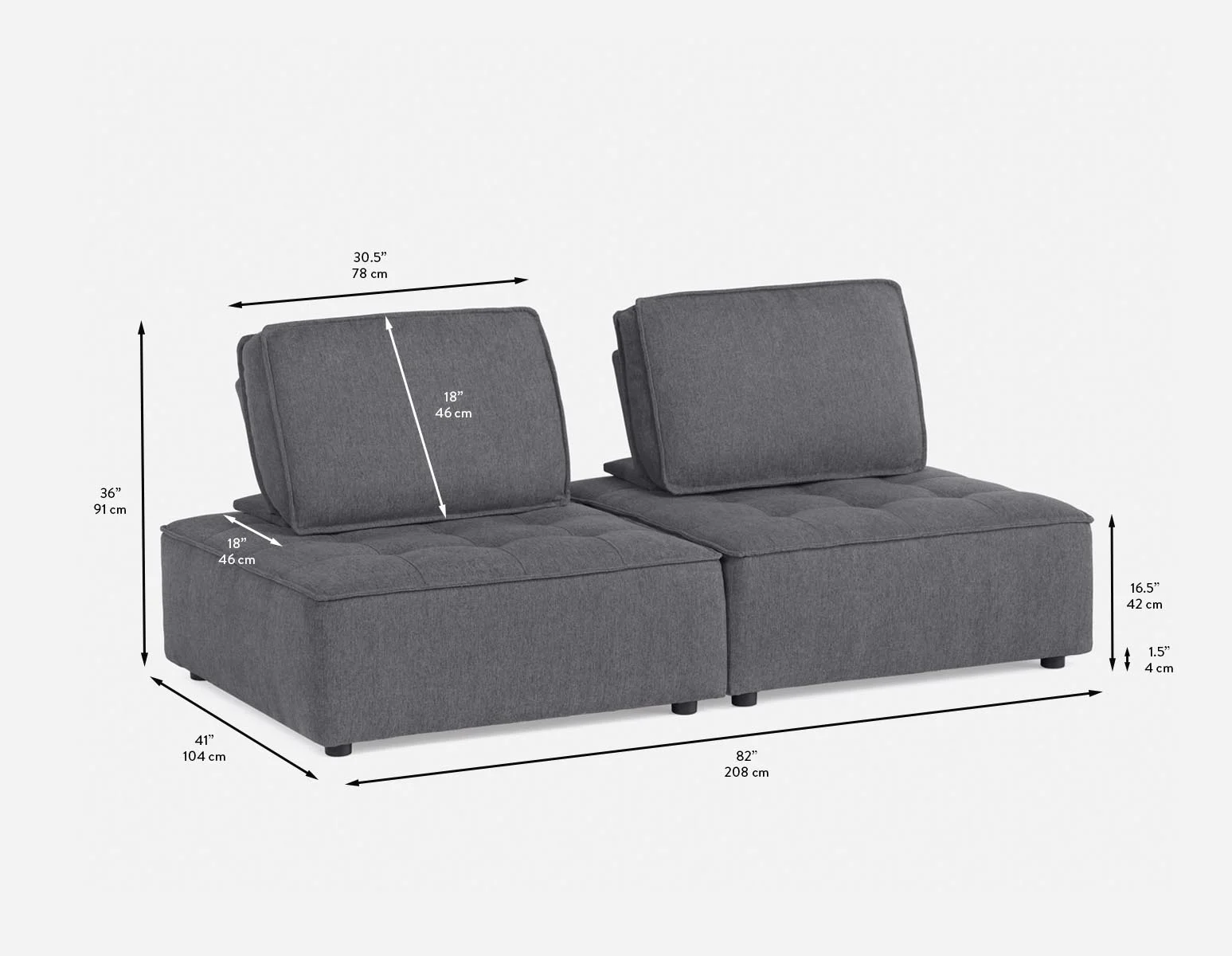 LEON — 2-pc modular interchangeable sofa (03-60-84-33) - Image 7