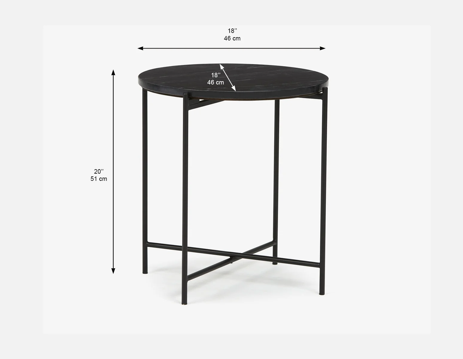 DENVER — Round marble end table 50cm (41-67-03-20) - Image 7