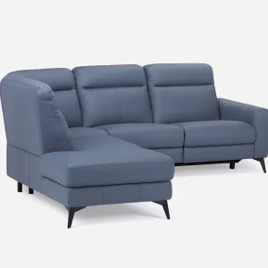 BILLIE — Left-facing 100% leather power reclining sectional sofa (33-60-57-17)