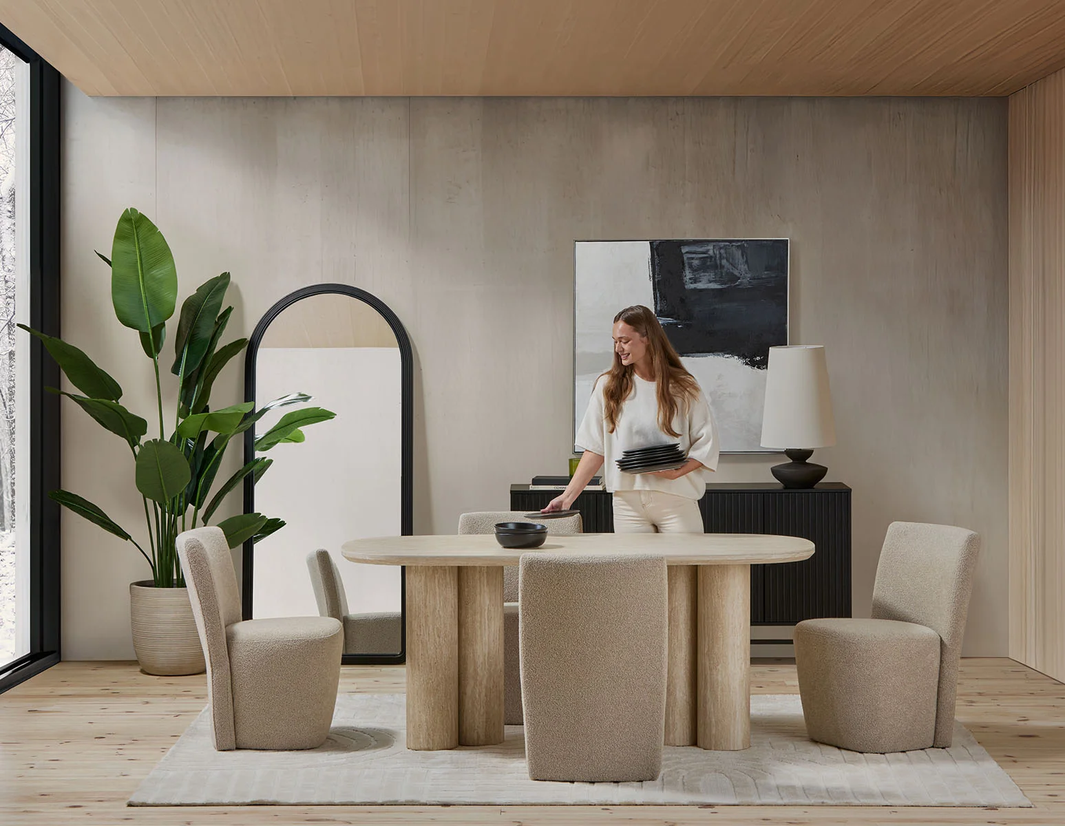 ARVARA — Modern scandinavian dining table 180 cm