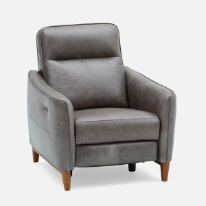 PALMER — Contemporary modern power-reclining 100% leather armchair (03-96-81-30)