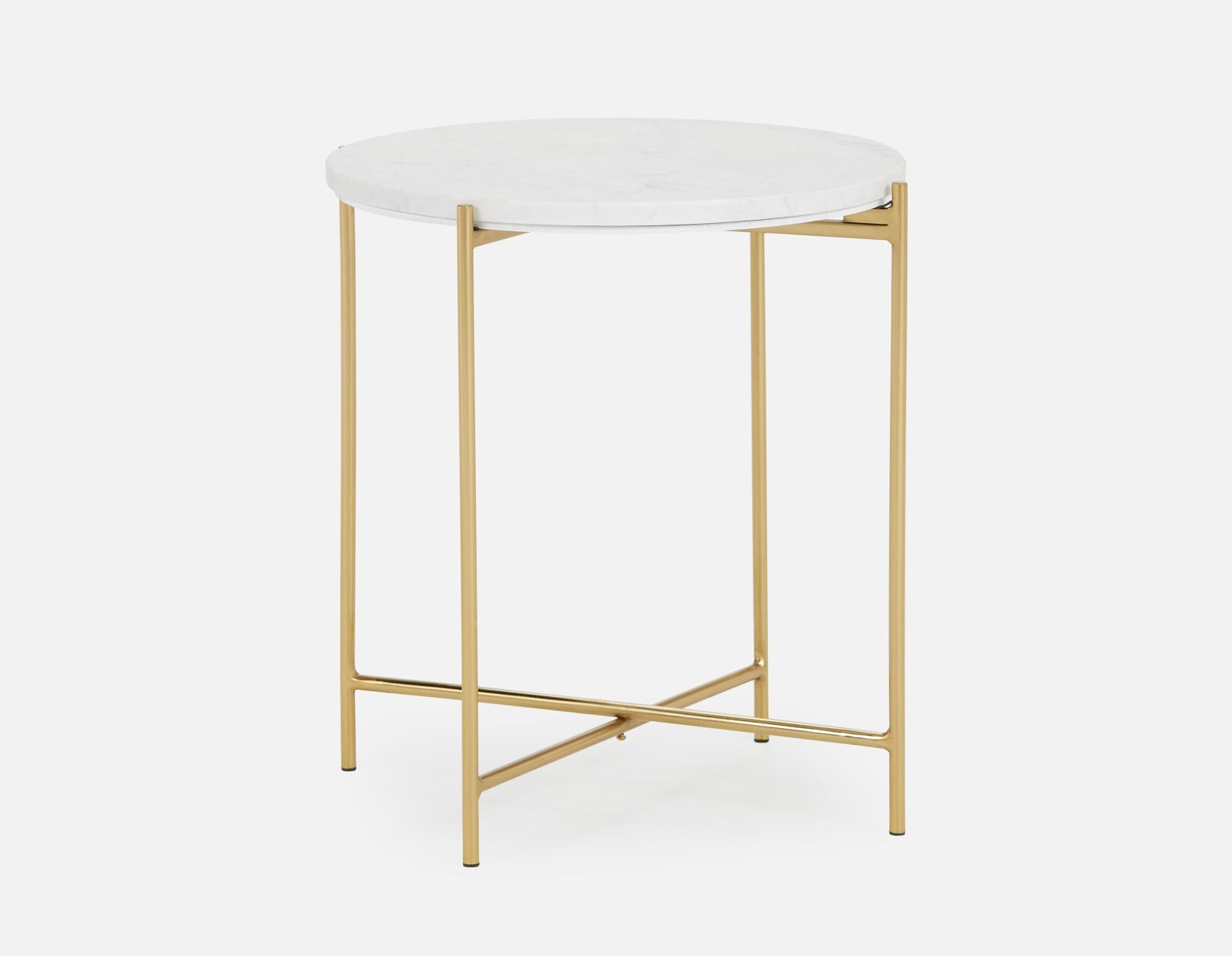 DENVER — Round marble end table 50cm (41-67-03-10)